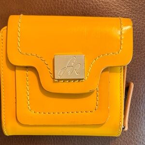 Gold leather wallet made by SONIA RYKIEL very good condition, has one ink mark